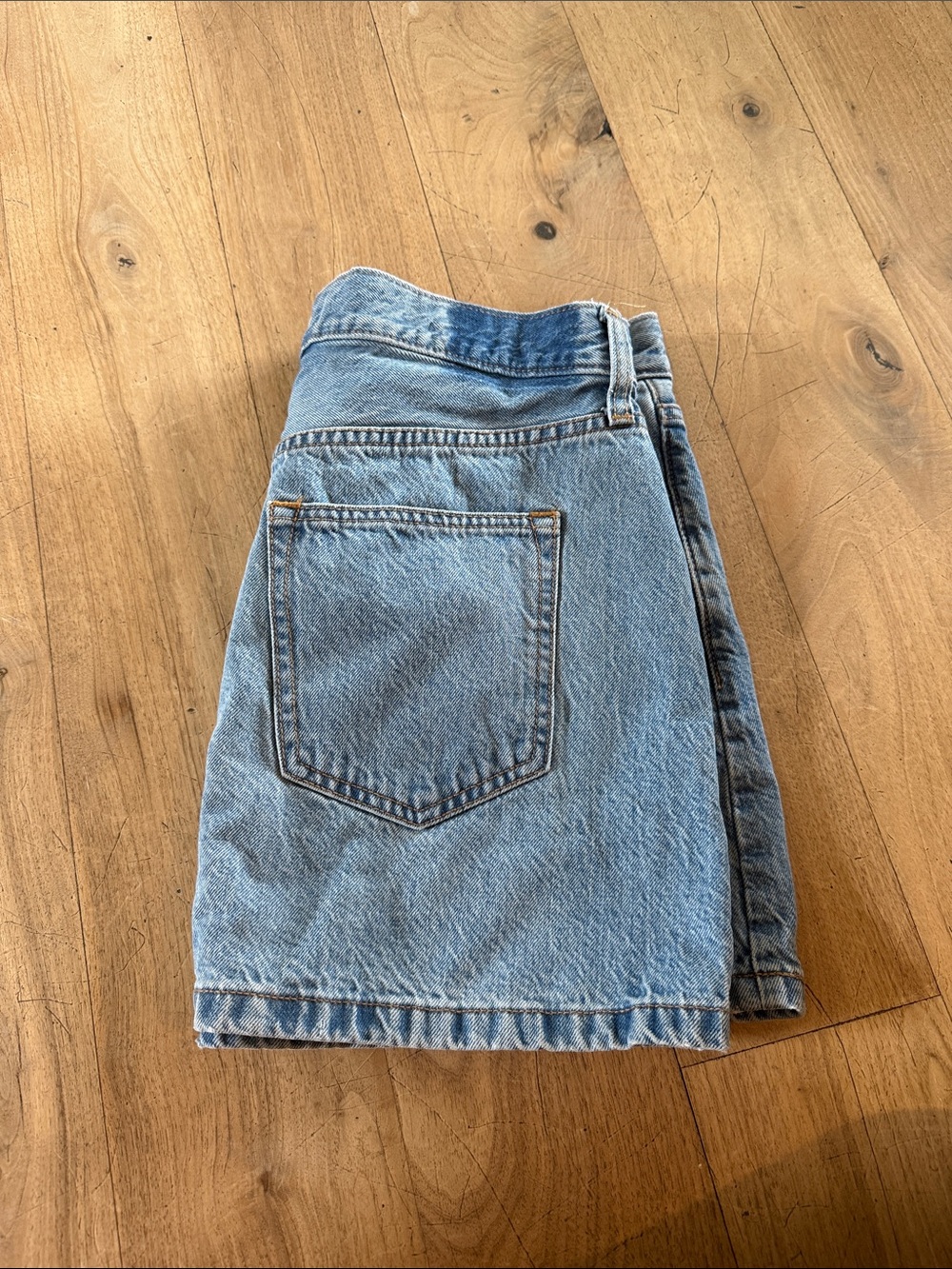 Abercrombie & Fitch Light Wash Denim Mini Skirt - Picture 2 of 2